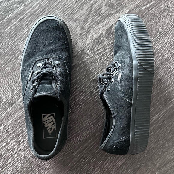 Vans Authentic Platform Black Mono Shoes - Picture 2 of 5